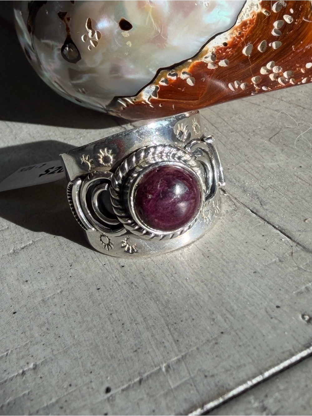Purple Spiny Cigar Band Ring